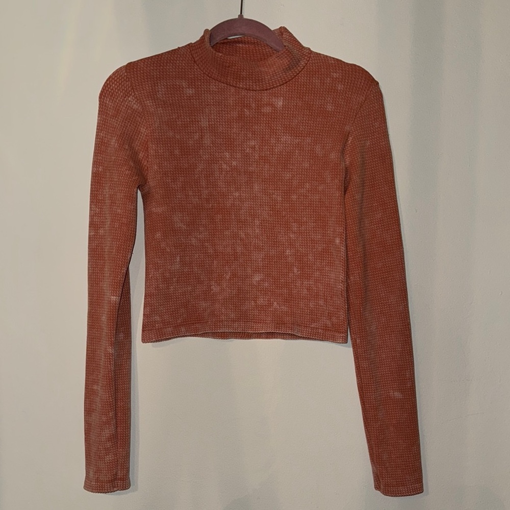 Aeropostale Orange Fitted Crop Bodysuit